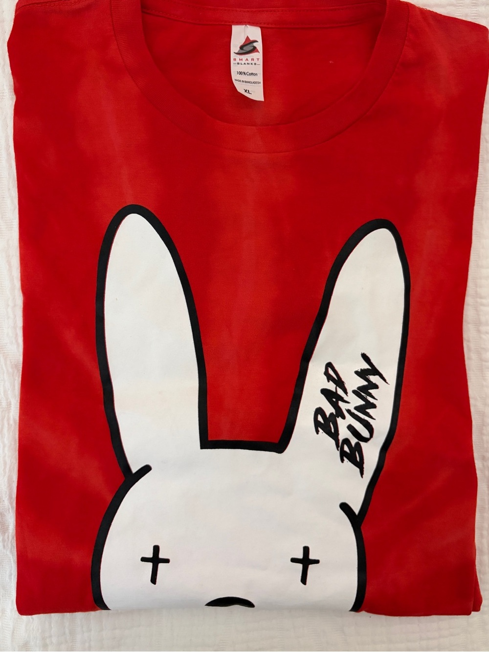 Bad Bunny Graphic  T-Shirt in Red Unisex